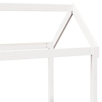 daybed med tag 90x190 cm massivt fyrretræ hvid