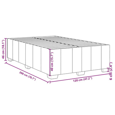 Sengeramme uden madras Sort 120x200 cm Stof