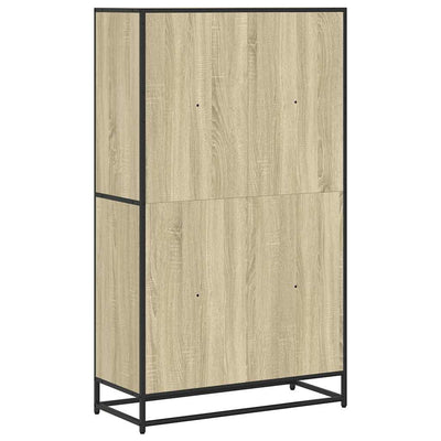 bogreol 80,5x35x139 cm konstrueret træ sonoma-eg