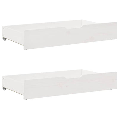 daybed med skuffer 90x190 cm massivt fyrretræ hvid