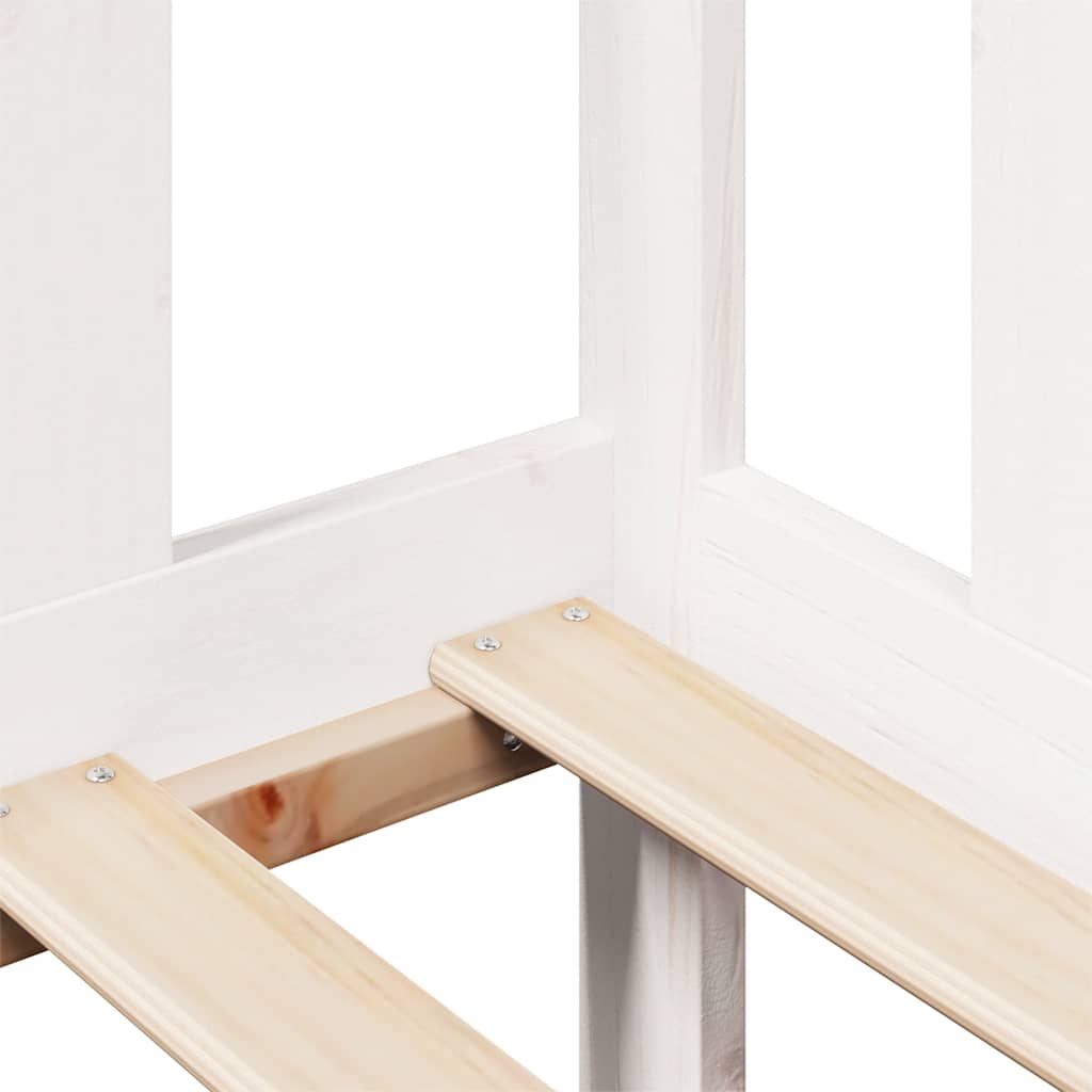 daybed med skuffer 90x190 cm massivt fyrretræ hvid