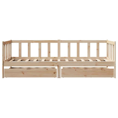 daybed med skuffer 80x200 cm massivt fyrretræ