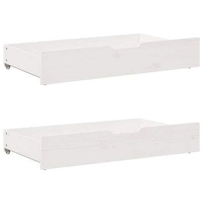 daybed med skuffer 80x200 cm massivt fyrretræ hvid