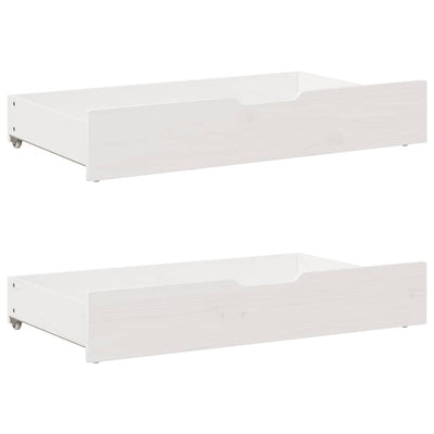 daybed med skuffer 90x200 cm massivt fyrretræ hvid