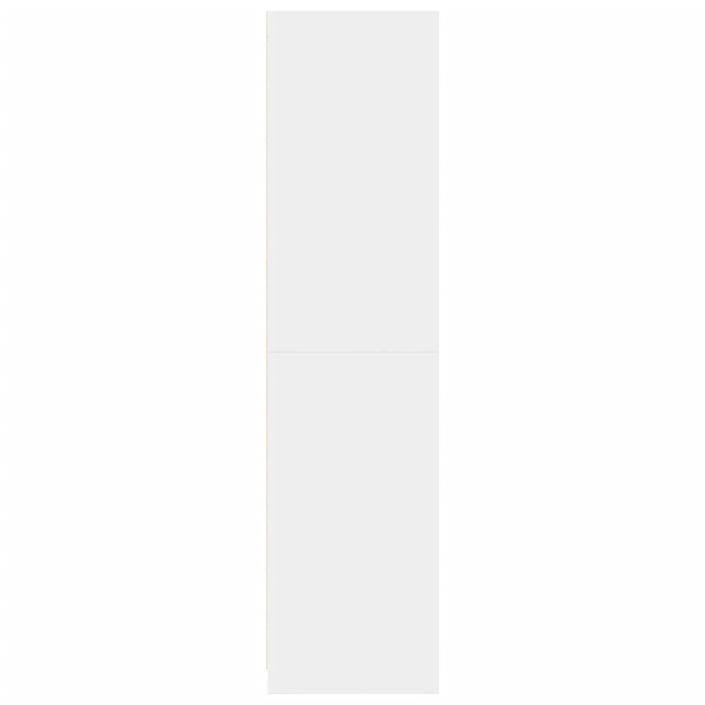 klædeskab 100x50x200 cm konstrueret træ hvid