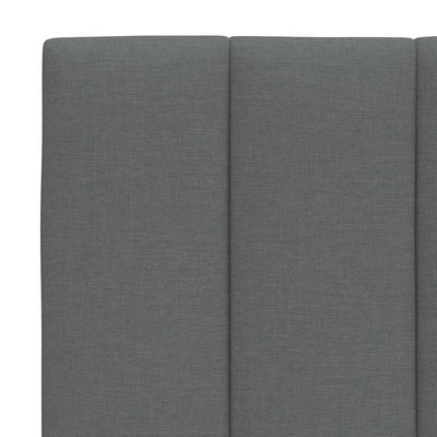 seng med madras 90x190 cm stof mørkegrå