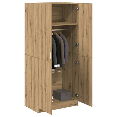 garderobe 90x52x200 cm konstrueret træ kunsteg