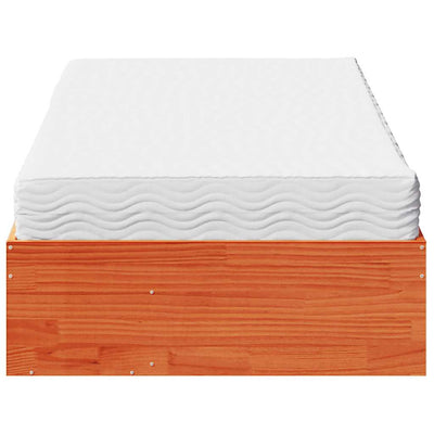 daybed med madras 90x190 cm massivt fyrretræ gyldenbrun