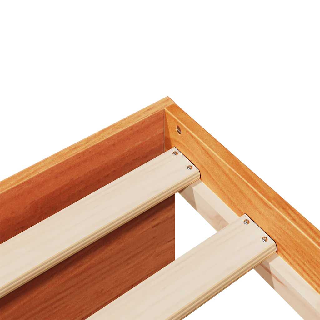 daybed med madras 90x190 cm massivt fyrretræ gyldenbrun