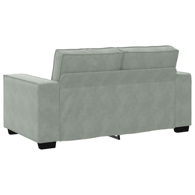 2-personers sofa 120 cm velour lysegrå