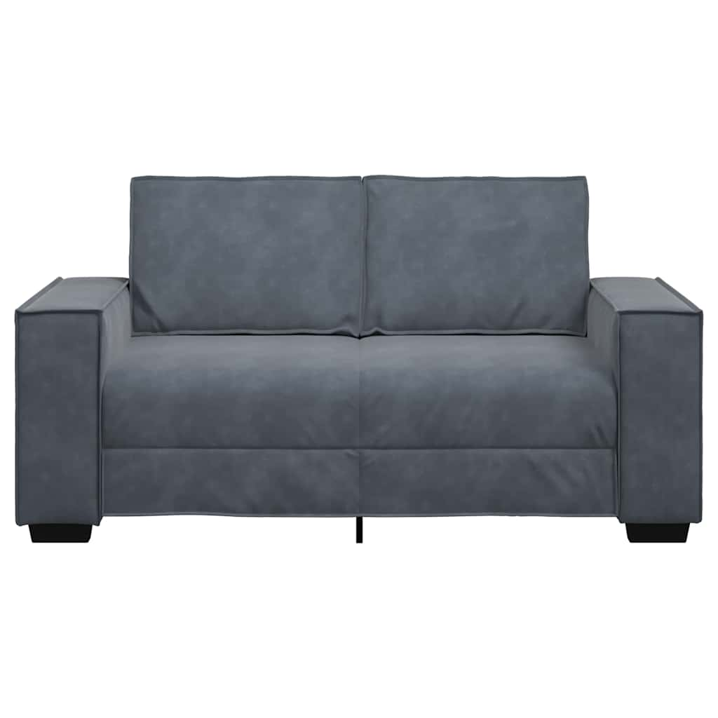 2-personers sofa 120 cm velour mørkegrå