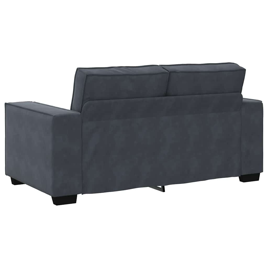 2-personers sofa 120 cm velour mørkegrå