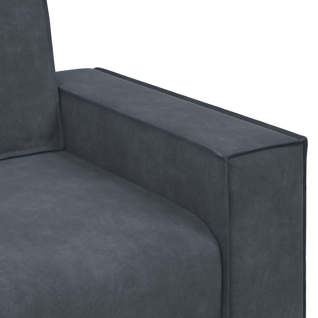 2-personers sofa 120 cm velour mørkegrå