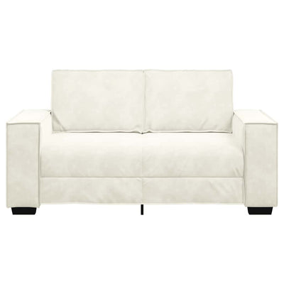 2-personers sofa 120 cm velour cremefarvet