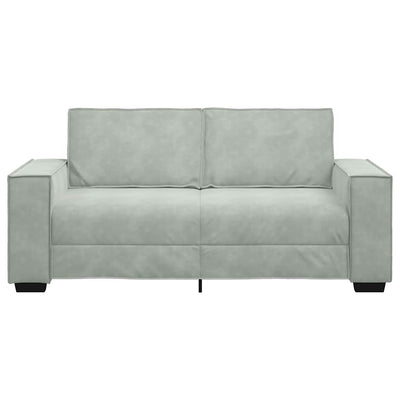 2-personers sofa 140 cm fløjl lysegrå