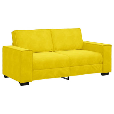 2-personers sofa 140 cm fløjl gul