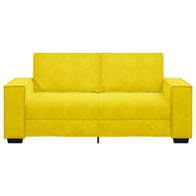 2-personers sofa 140 cm fløjl gul