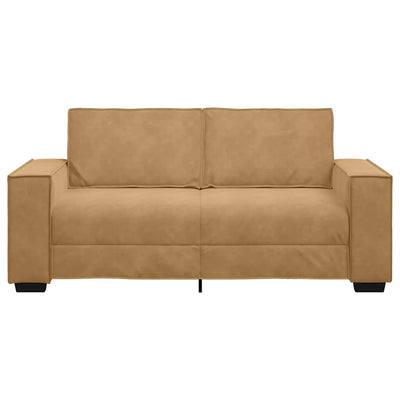 2-personers sofa 140 cm fløjl brun