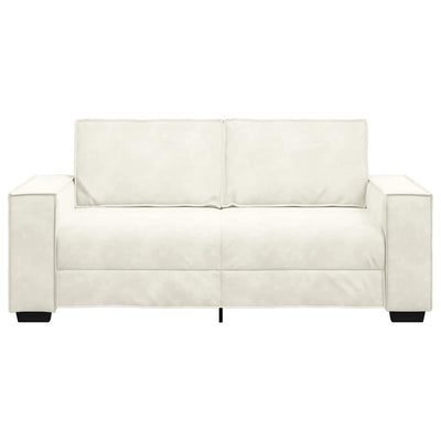 2-personers sofa 140 cm velour cremefarvet