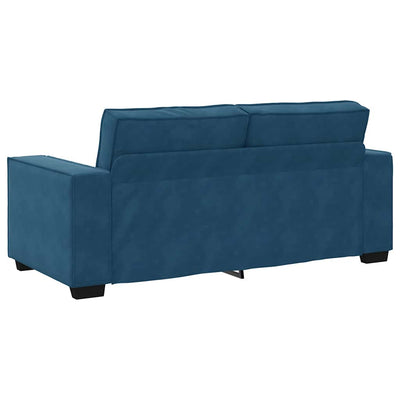 2-personers sofa 140 cm fløjl blå