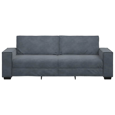 3-personers sofa 180 cm fløjl mørkegrå