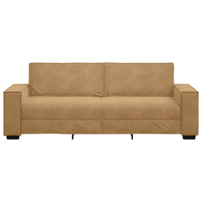 3-personers sofa 180 cm fløjl brun