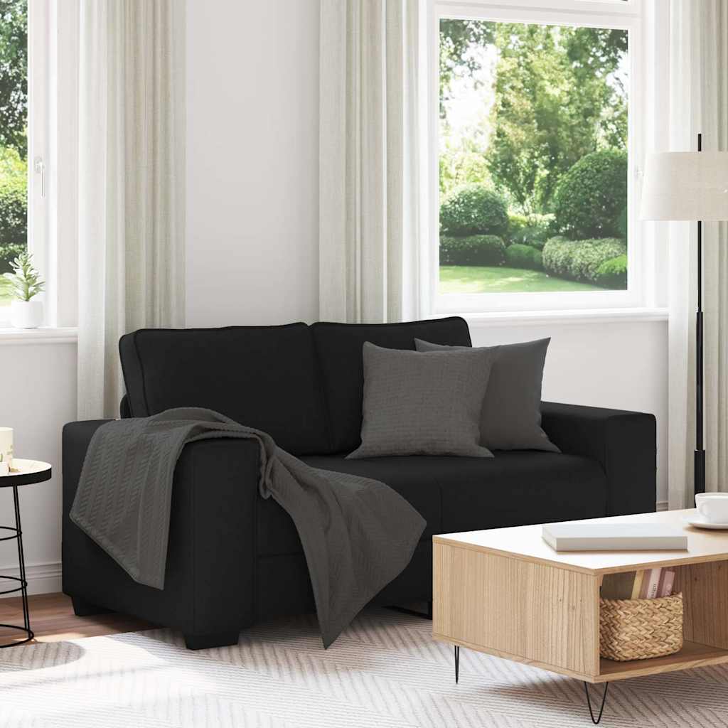 2-personers sofa 120 cm stof sort