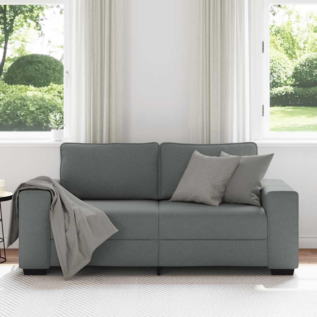 2-personers sofa 140 cm stof mørkegrå