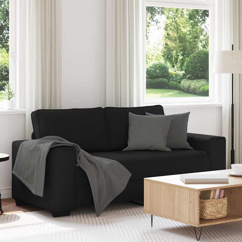 2-personers sofa 140 cm stof sort