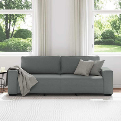 3-personers sofa 180 cm stof mørkegrå