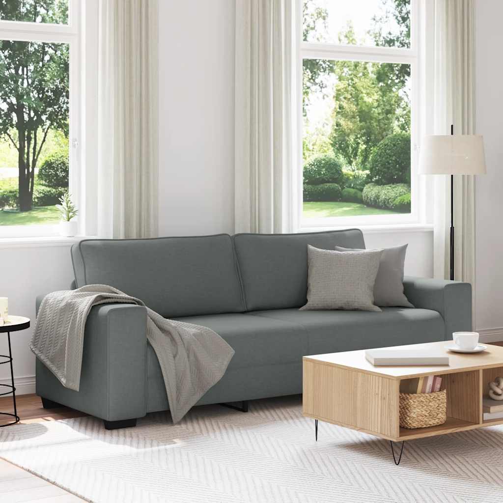 3-personers sofa 180 cm stof mørkegrå