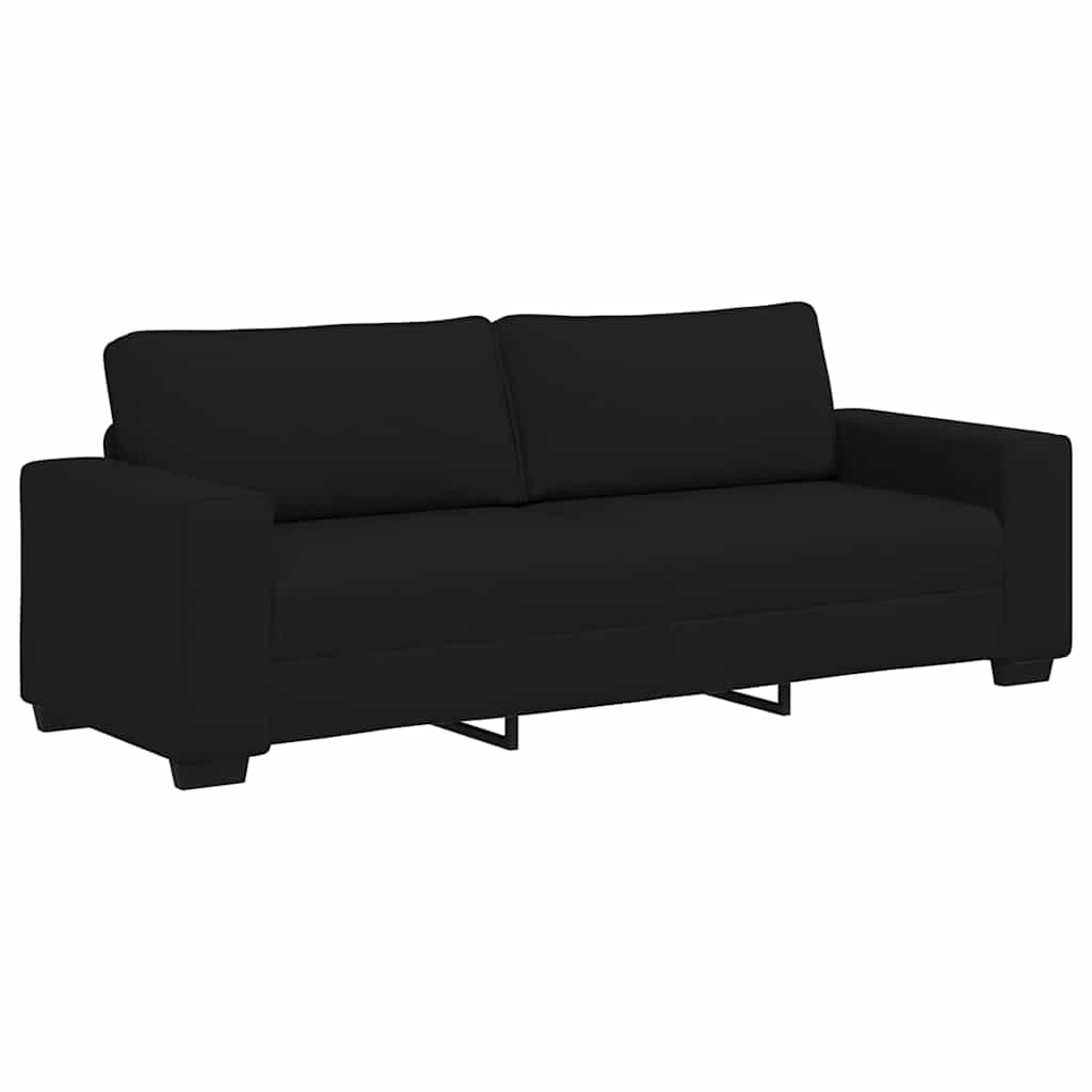 3-personers sofa 180 cm stof sort