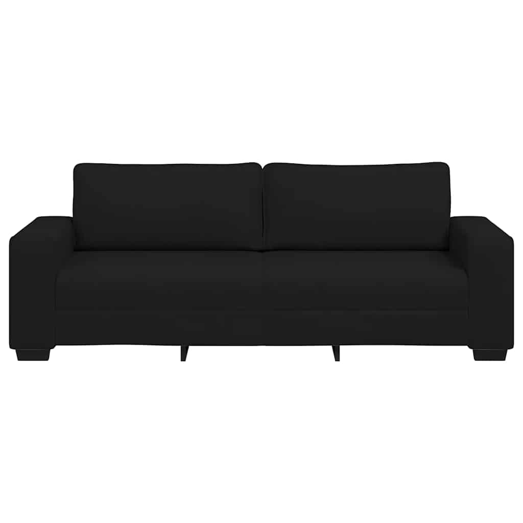 3-personers sofa 180 cm stof sort