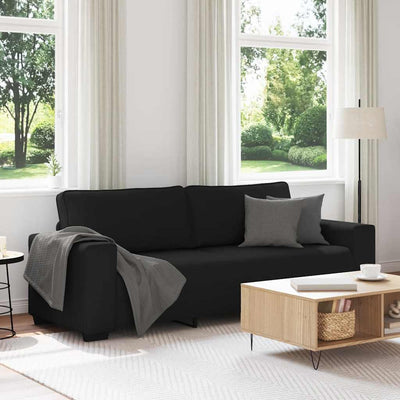 3-personers sofa 180 cm stof sort