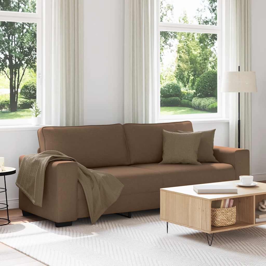 3-personers sofa 180 cm stof brun