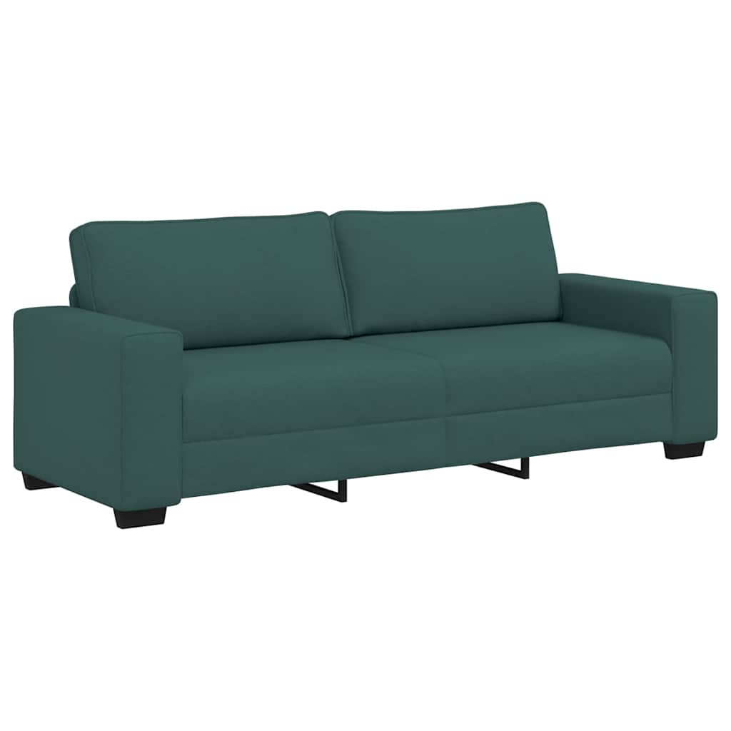 3-personers sofa 180 cm stof mørkegrøn