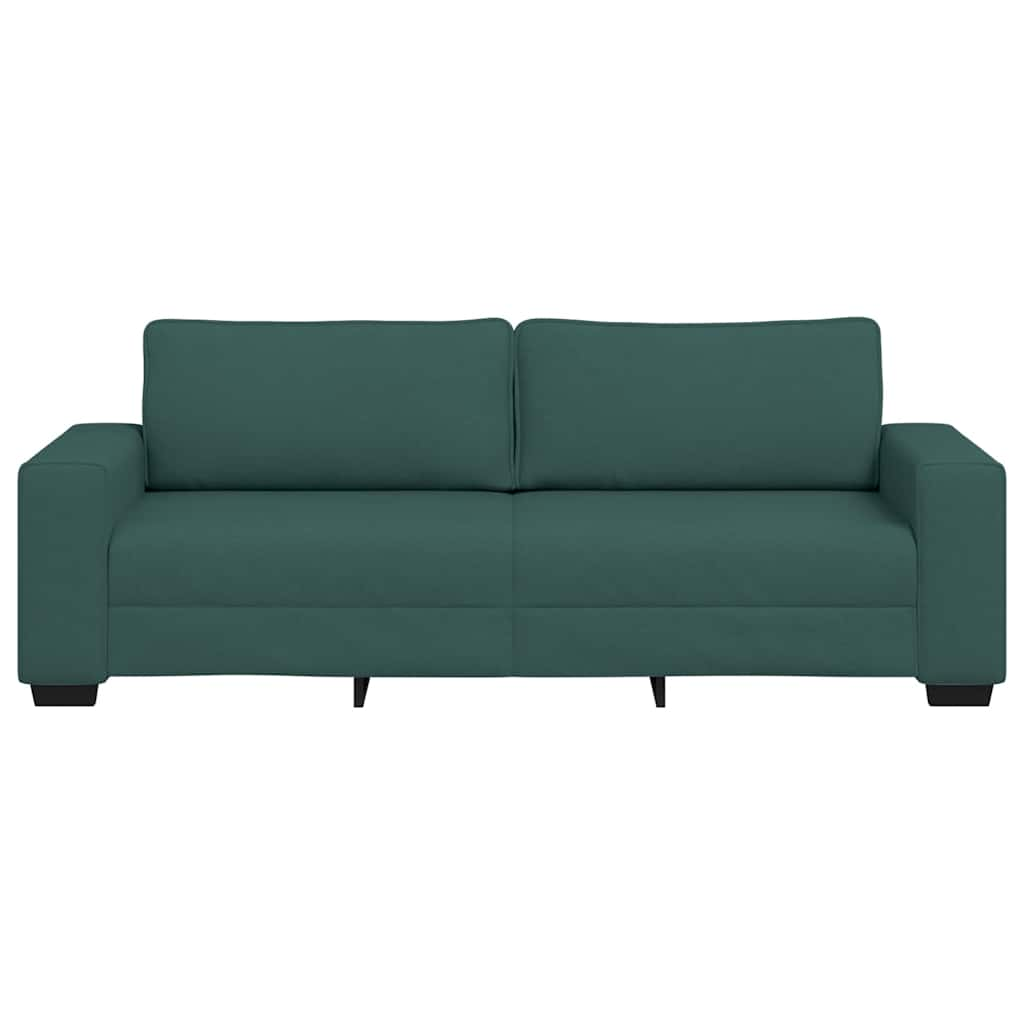 3-personers sofa 180 cm stof mørkegrøn