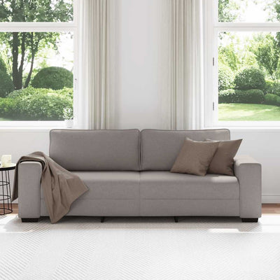 3-personers sofa 180 cm stof gråbrun