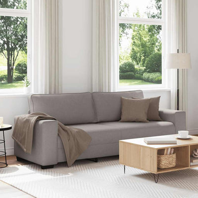 3-personers sofa 180 cm stof gråbrun