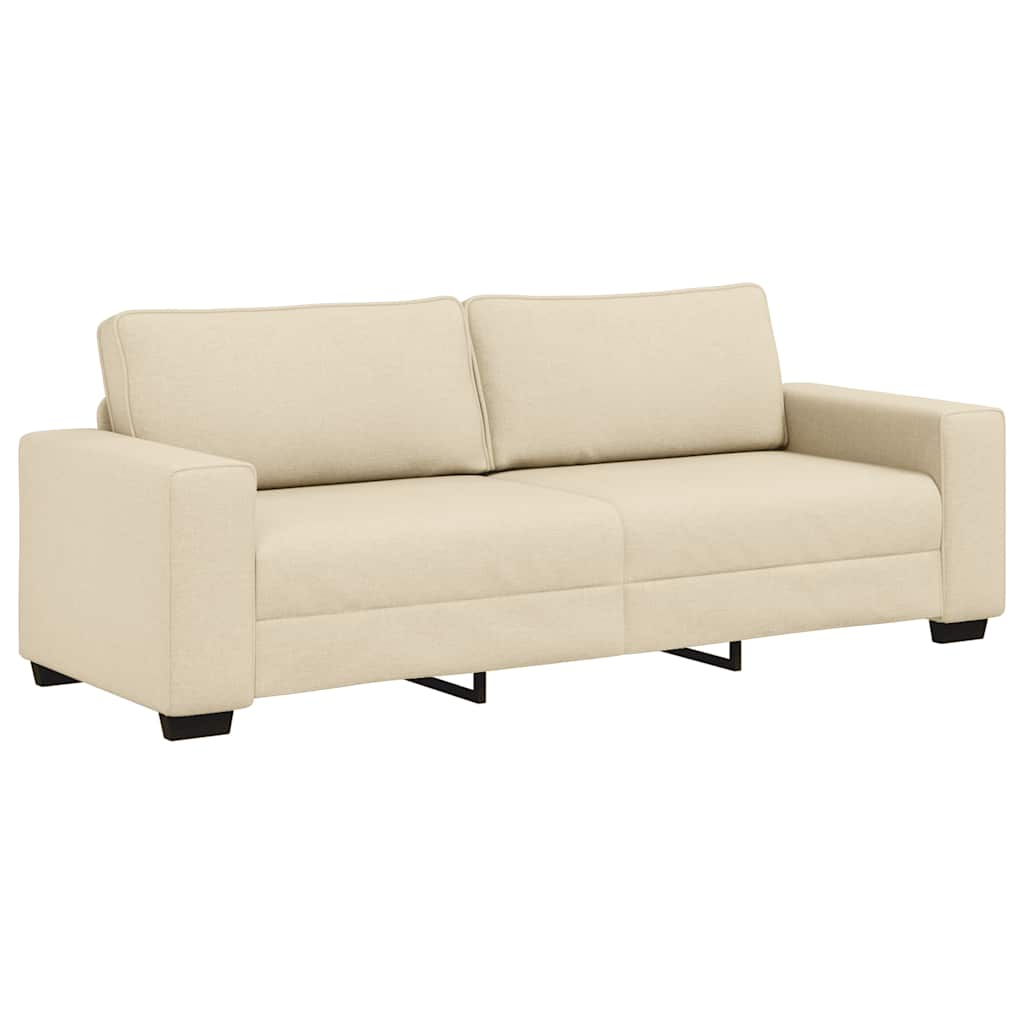 3-personers sofa 180 cm stof cremefarvet