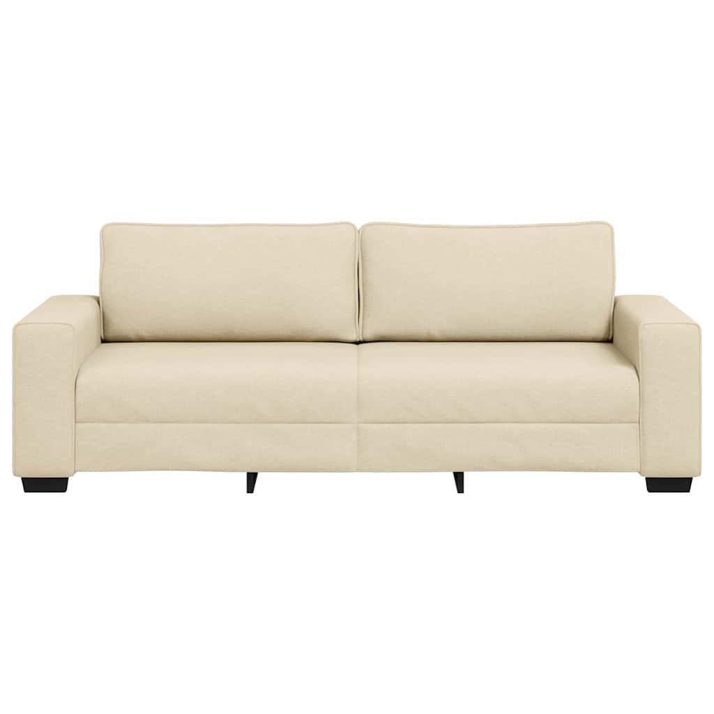 3-personers sofa 180 cm stof cremefarvet