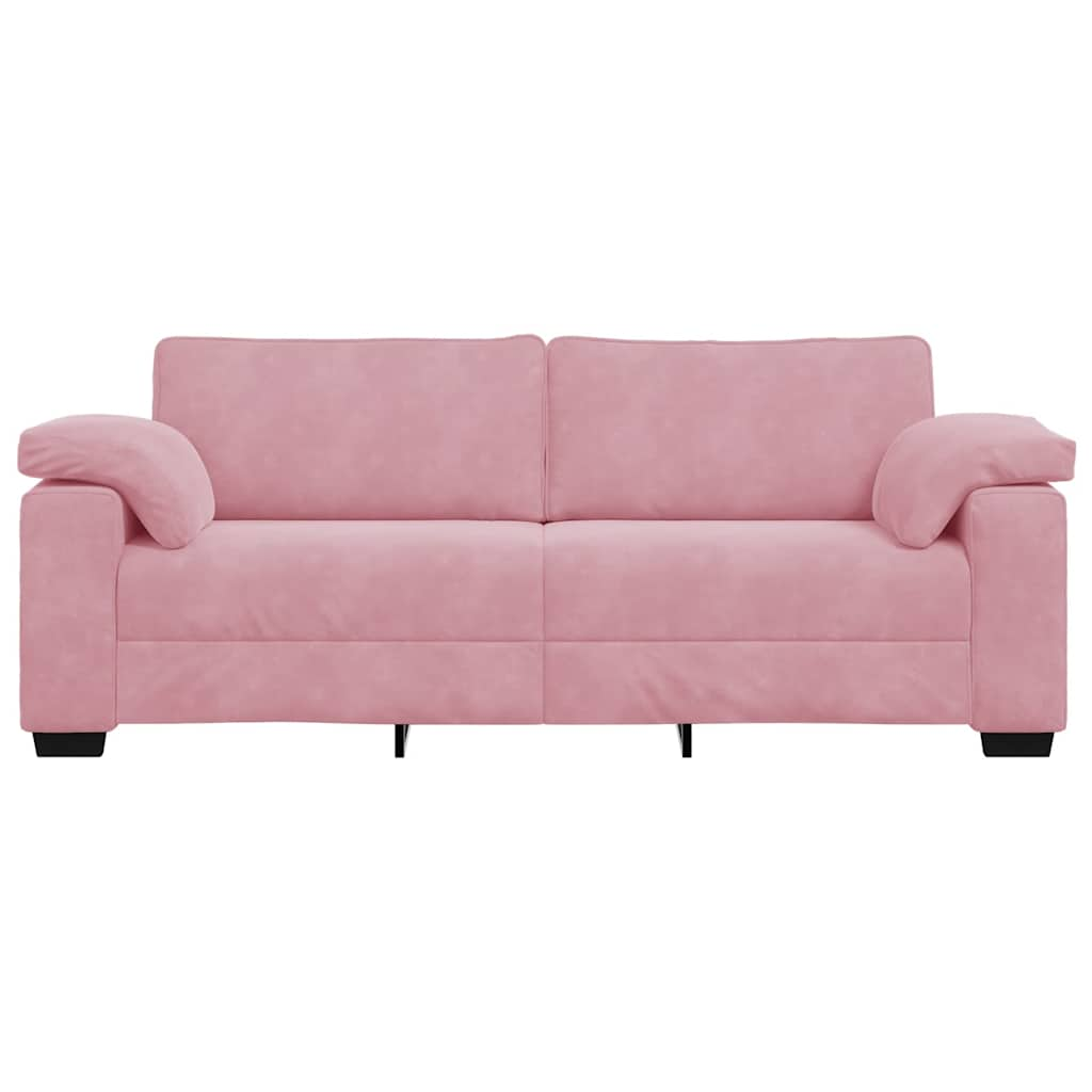 3-personers sofa 178 cm fløjl lyserød