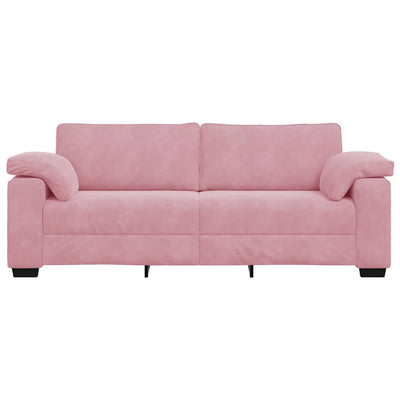 3-personers sofa 178 cm fløjl lyserød