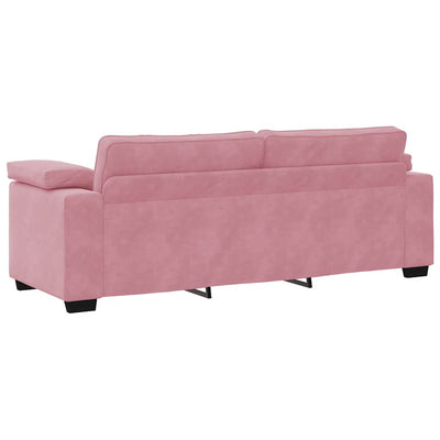 3-personers sofa 178 cm fløjl lyserød