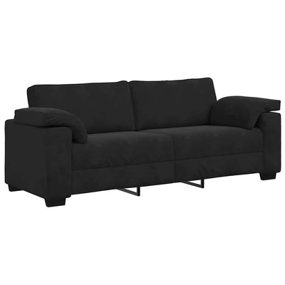 3-personers sofa 178 cm velour sort