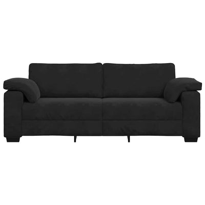 3-personers sofa 178 cm velour sort