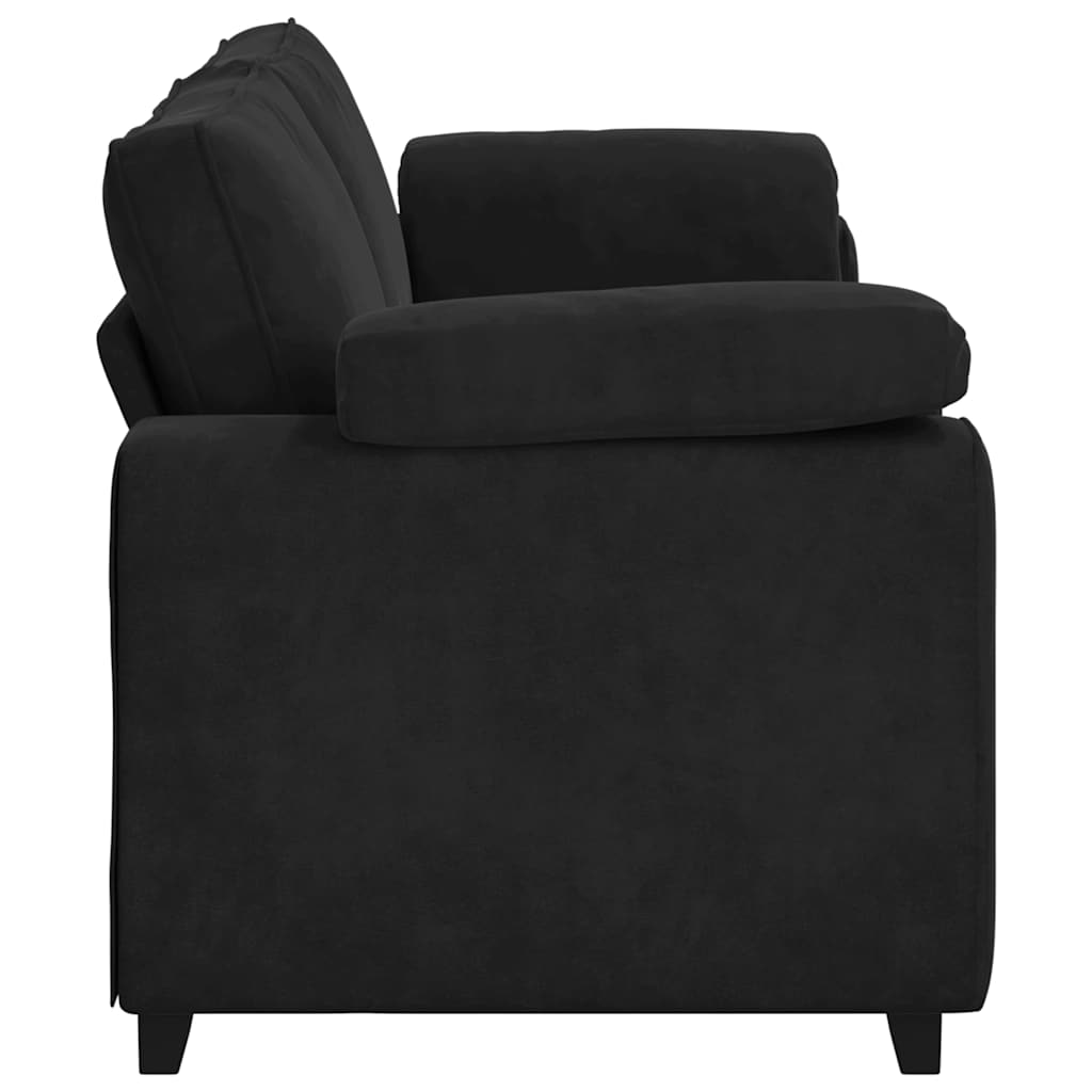 3-personers sofa 178 cm velour sort