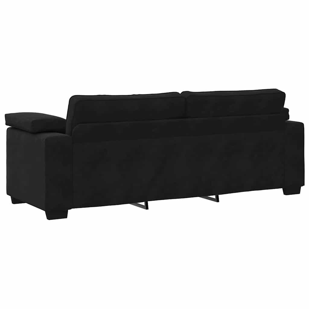 3-personers sofa 178 cm velour sort