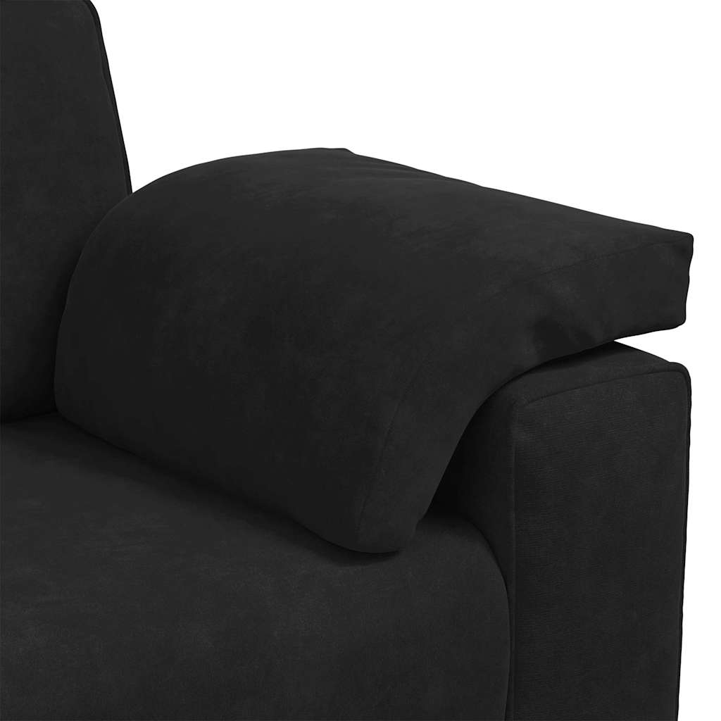 3-personers sofa 178 cm velour sort