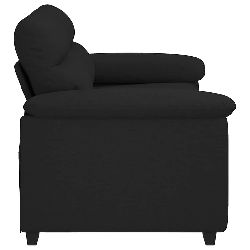 2-personers sofa 120 cm stof sort